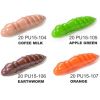 Dipované umelé nástrahy FishUP Pupa 38mm-1,5”/8ks Farba: White/Hot Chartreuse