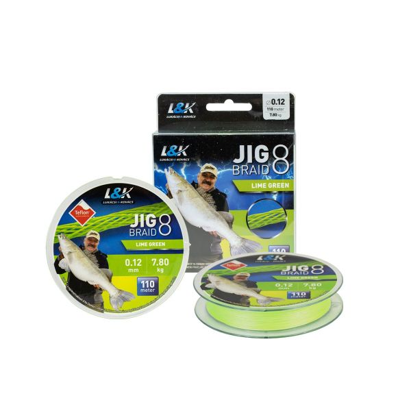 L+K VLASEC JIG BRAID 110M CITRÓNOVO ZELENÝ 0,15mm