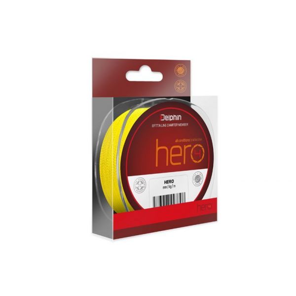 Delphin HERO 4 / fluo žltá| 0,25mm 16,80kg 117m