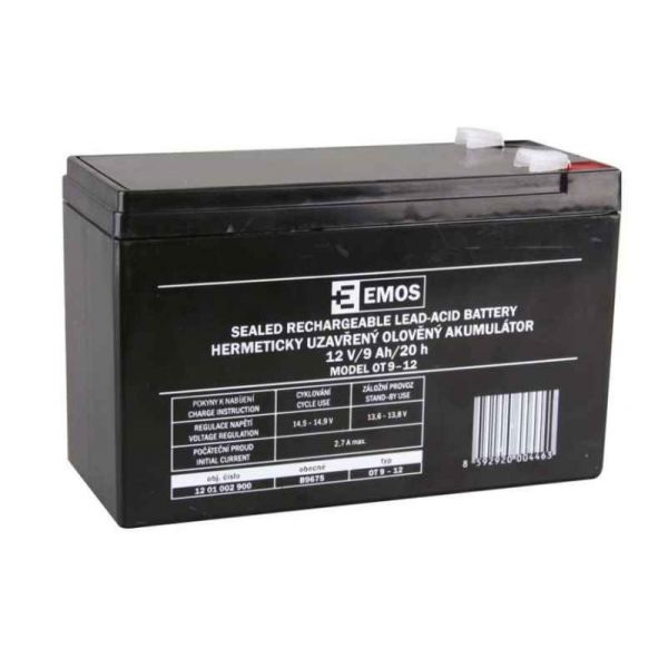 Olovený nabíjateľný akumulátor 12V / 9AH faston 6,3mm