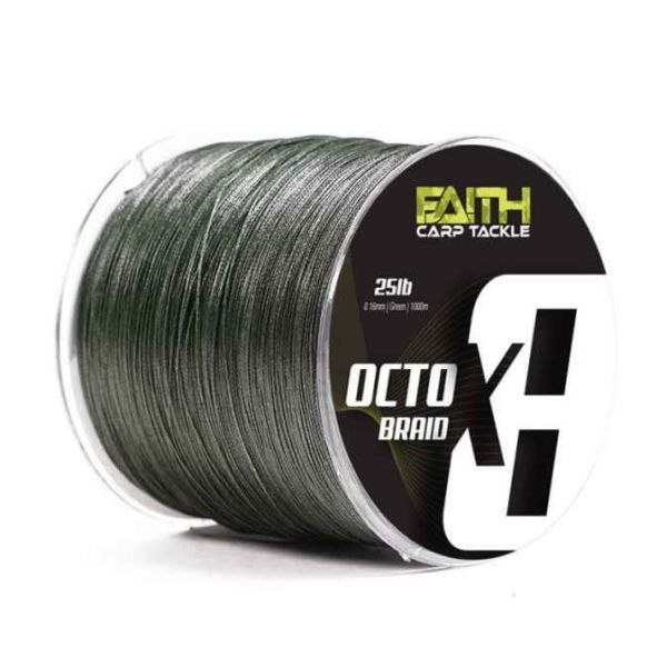 Pletená šnúra Faith Octox 8 vlákien 0,16mm/1000m/25lb