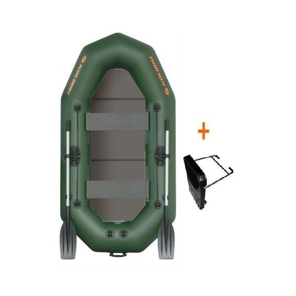 Čln Kolibri K-250 TP profi, zelený pevná podlaha + držiak motora