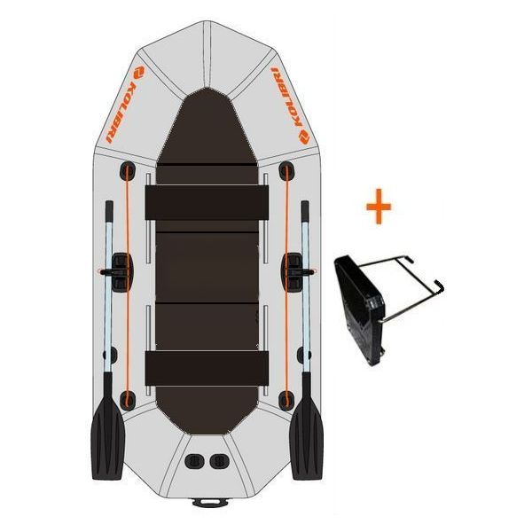 Čln Kolibri K-270 TP profi, šedý pevná podlaha + držiak motora