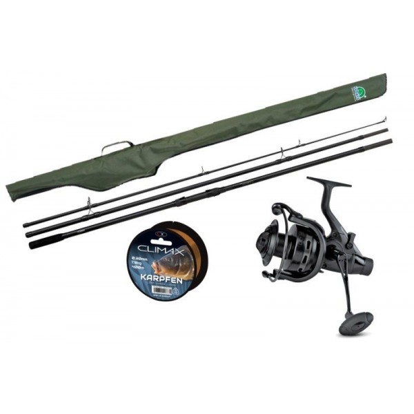 Kaprový set 3,9m/3Lbs+navijak BR10 000+silon+púzdro