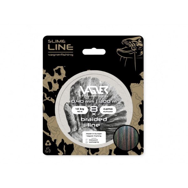 Pletená kmenová šňůra | 300 m | camo multicolor (barevná) | 0,60 mm