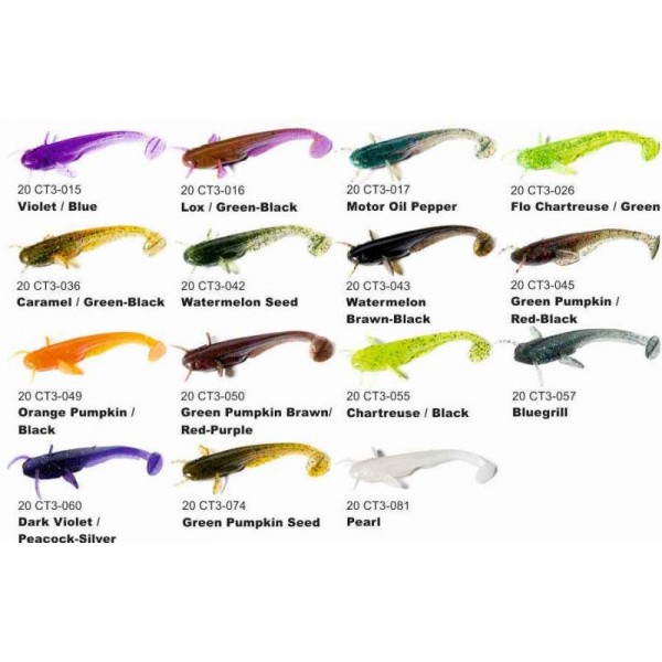Dipované umelé nástrahy FishUP Catfish 75mm-3”/8ks Farba: Chartreuse/Black