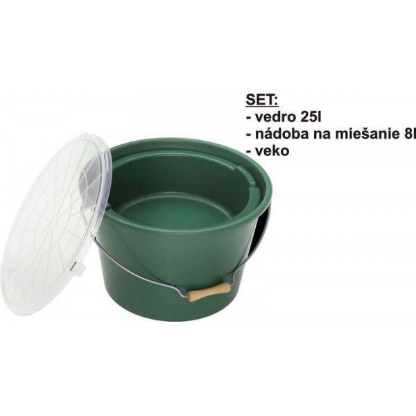 Kompletný SET - Vedro 25l, miska 8l + veko
