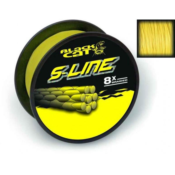 Sumcová šnúra Black Cat S-Line 8 vláknová 0,55mm/450m/70kg