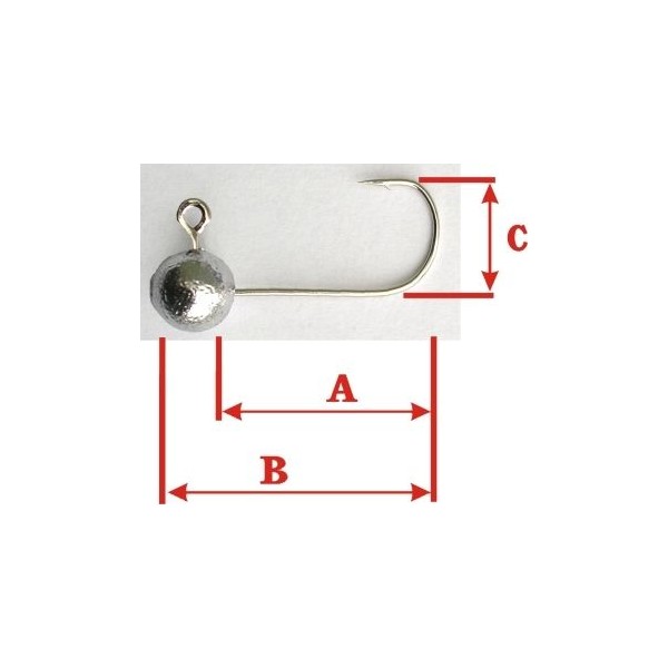 JIG háčik - Eagle Claw Ovál bez krčku 11g/háčik 5/0, A4cm, B5,5cm, C1,8cm