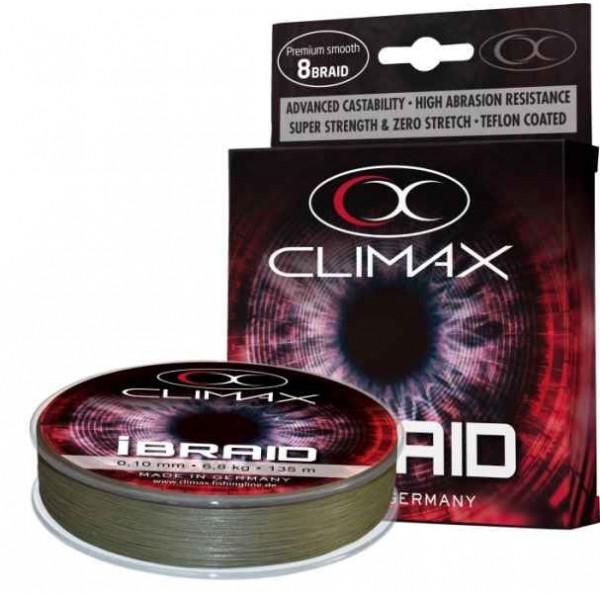Pletená šnúra Climax iBraid zelená oliva 135m Priemer: 0,20mm / 19kg