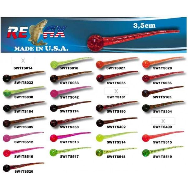 RELAX SPERM WORM 1 STANDARD cena za 1ks/25ks bal farba SW1TS032