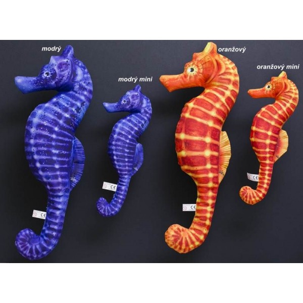 Dekoračný vankúš - Morský koník oranžový 60cm