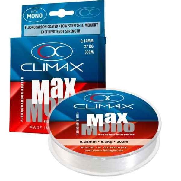 Špeciálny prívlačový silon CLIMAX Max-Mono 300m 0,18mm / 3,0kg / 300m