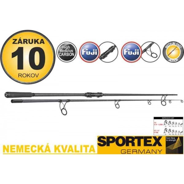 Kaprárske prúty Impressive Carp 2-diel 396cm / 3,75lbs