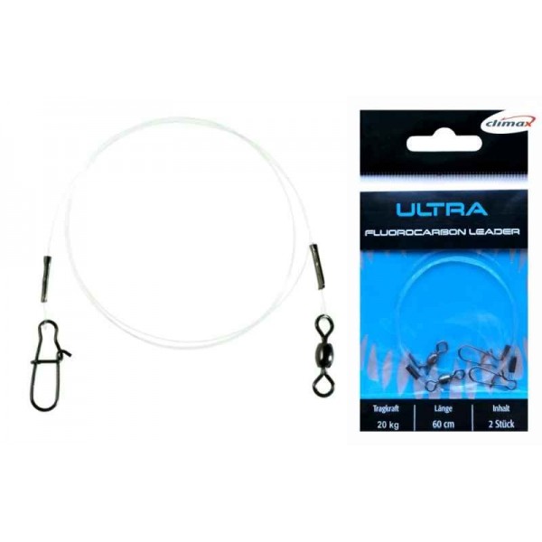 CLIMAX Fluorocarbon nadväzec 60cm / 2ks nosnosť 10kg / 0,40mm