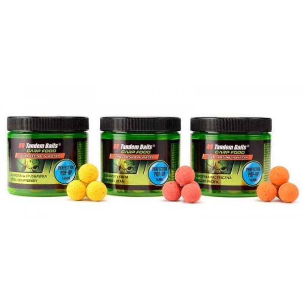 Carp Food Perfection Pop-Up boilies 16mm/70g Príchuť: Čierny halibut