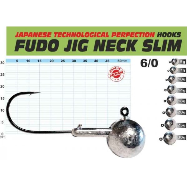 FUDO JIG PROFI Slim s krčkom 6/0 balenie 3ks Hmotnosť: 20g