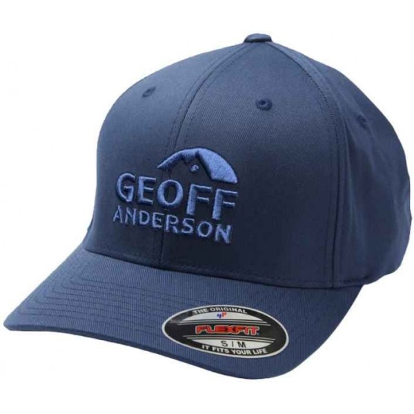 Šiltovka Geoff Anderson Flexfit NU modrá 3D biele logo Veľkosť: S/M