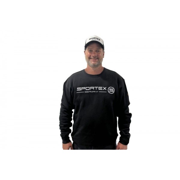 Rybárska mikina s logom Sweat Shirt čierna Veľkosť: XL