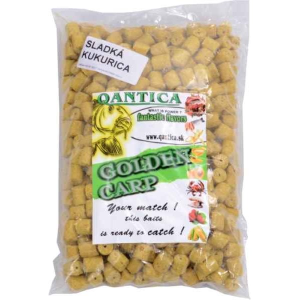 GOLDEN CARP Flesh pelety predvŕtané 12mm/1kg Banán - krab