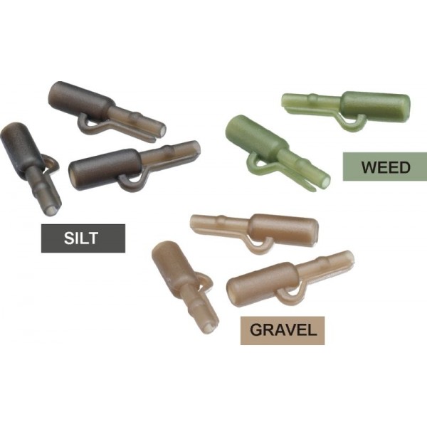 TANDEM BAITS FC Safety Lead clip / 10ks farba Silt