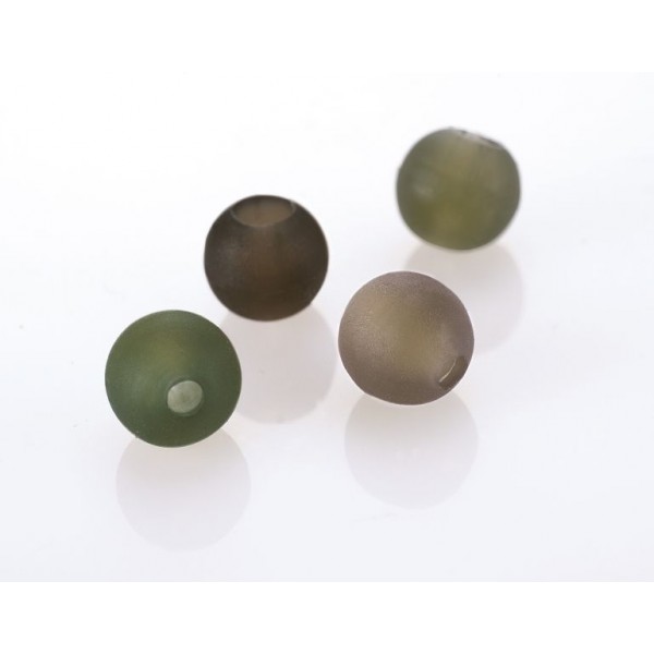 Beads with tapered bore - Gumová korálka - 15ks farba silt