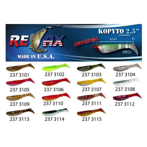 RELAX kopyto RK 2,5 (6,2cm) cena 1ks/bal10ks farba 3105