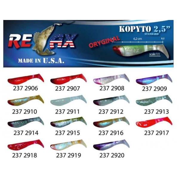 RELAX kopyto RK 2,5 (6,2cm) cena 1ks/bal10ks farba 2915