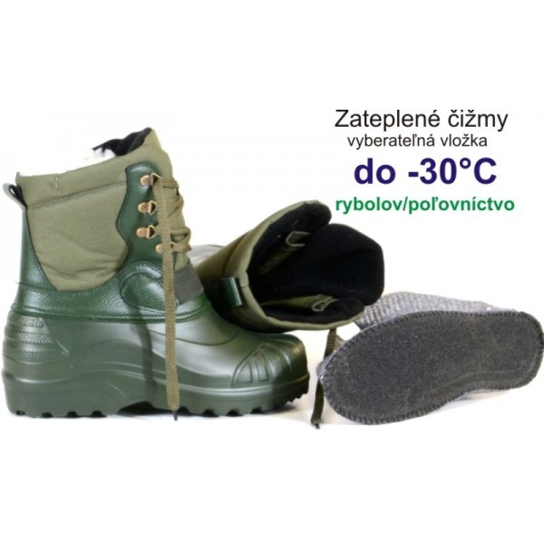 čižmy Tramp do -30° zelené č. 44