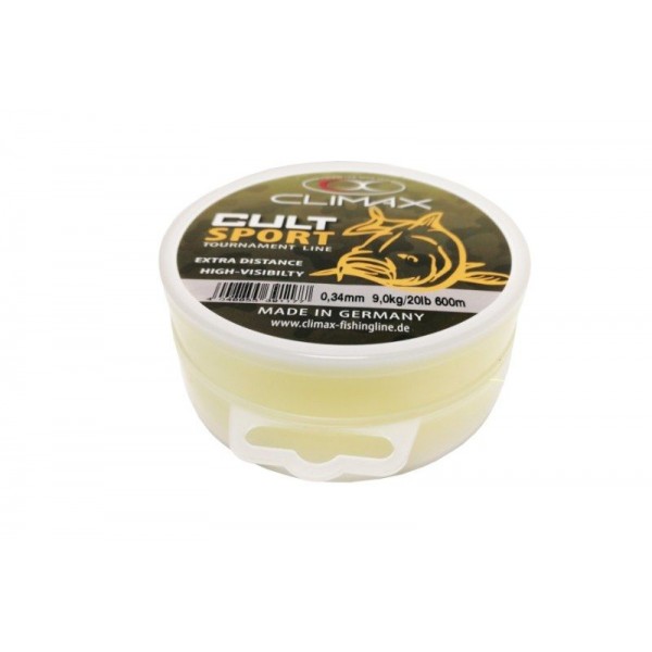 CLIMAX silon CULT SPORT fluo-žltý 600m/0,34mm/9kg