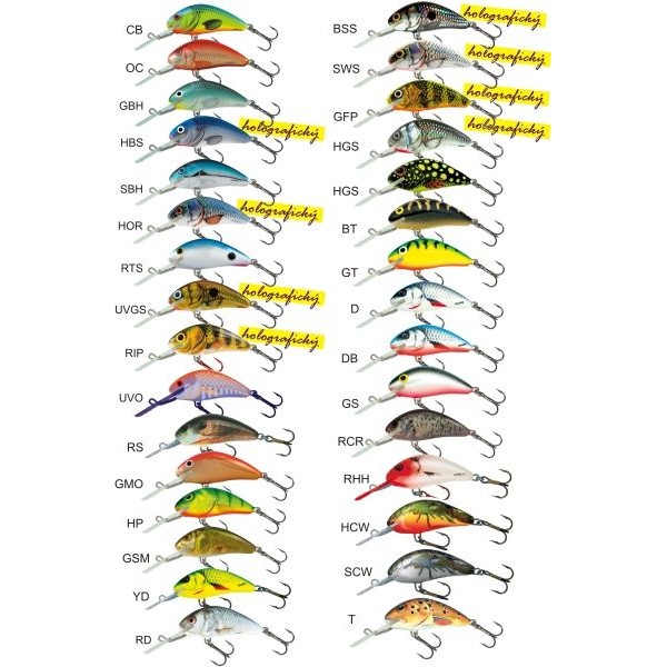 Salmo rybarske voblery Hornet H4SDR farba GFP