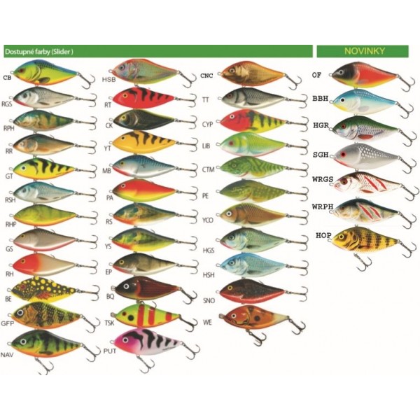 Salmo rybarske voblery SLIDER SD5S farba YCO