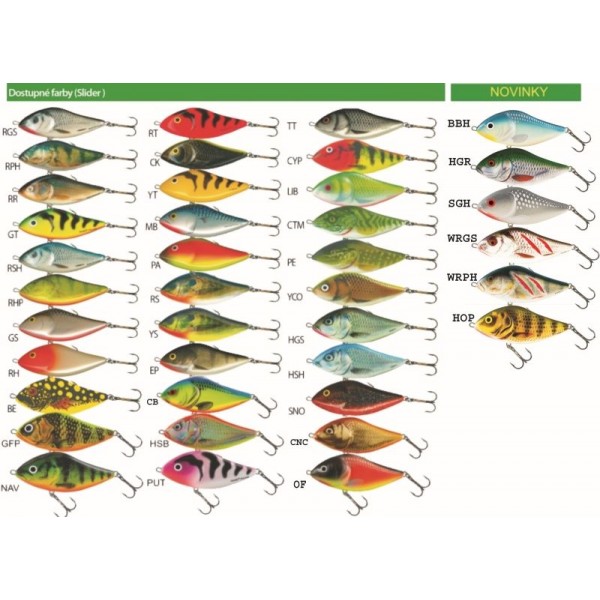 Salmo rybarske voblery SLIDER SD6F farba PUT