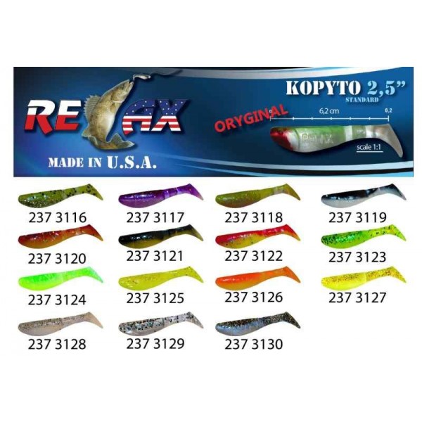 RELAX kopyto RK 2,5 (6,2cm) cena 1ks/bal10ks farba 3129