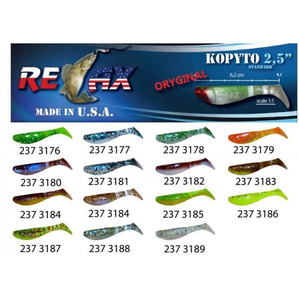 RELAX kopyto RK 2,5 (6,2cm) cena 1ks/bal10ks farba 3183