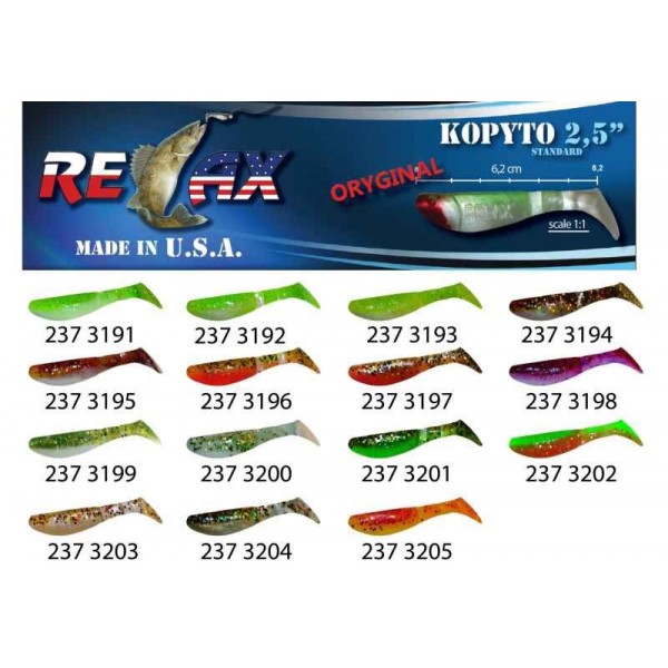 RELAX kopyto RK 2,5 (6,2cm) cena 1ks/bal10ks farba 3200