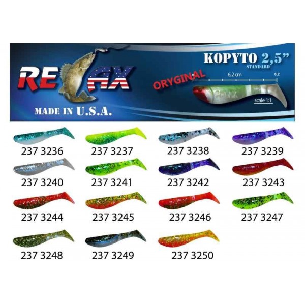 RELAX kopyto RK 2,5 (6,2cm) cena 1ks/bal10ks farba 3249