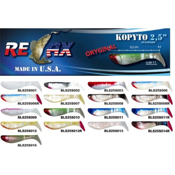 RELAX kopyto RK 2,5 (6,2cm) cena 1ks/bal10ks farba 2807