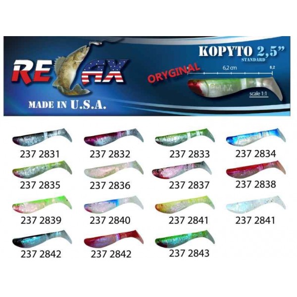 RELAX kopyto RK 2,5 (6,2cm) cena 1ks/bal10ks farba 2836