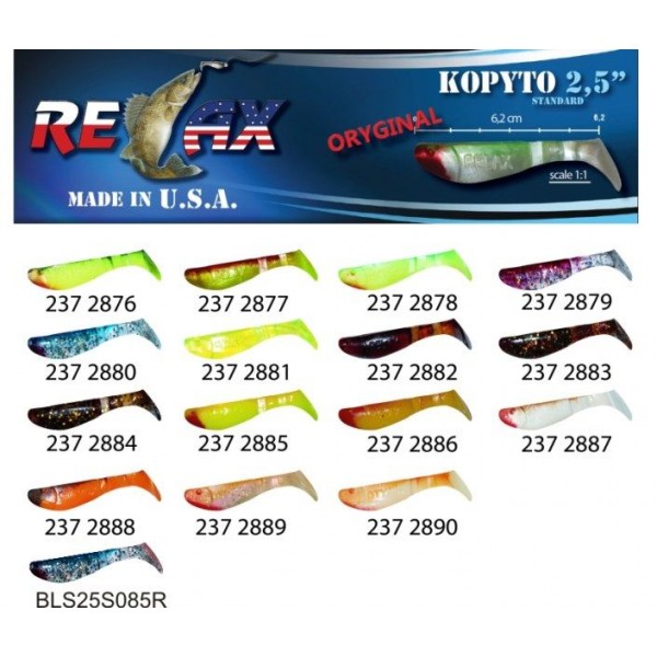 RELAX kopyto RK 2,5 (6,2cm) cena 1ks/bal10ks farba 2889