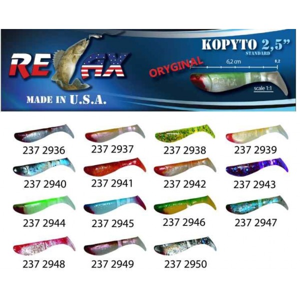 RELAX kopyto RK 2,5 (6,2cm) cena 1ks/bal.10ks farba 2949