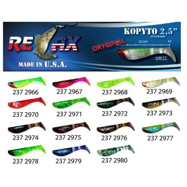 RELAX kopyto RK 2,5 (6,2cm) cena 1ks/bal10ks farba 2974