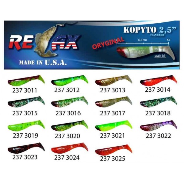RELAX kopyto RK 2,5 (6,2cm) cena 1ks/bal10ks farba 3018