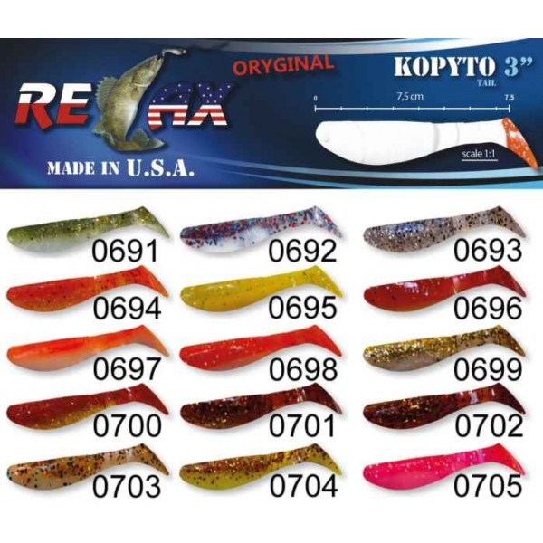 RELAX kopyto RK3-7,5cm - prívlačová nástraha 10ks farba 0698 - cena za 1ks