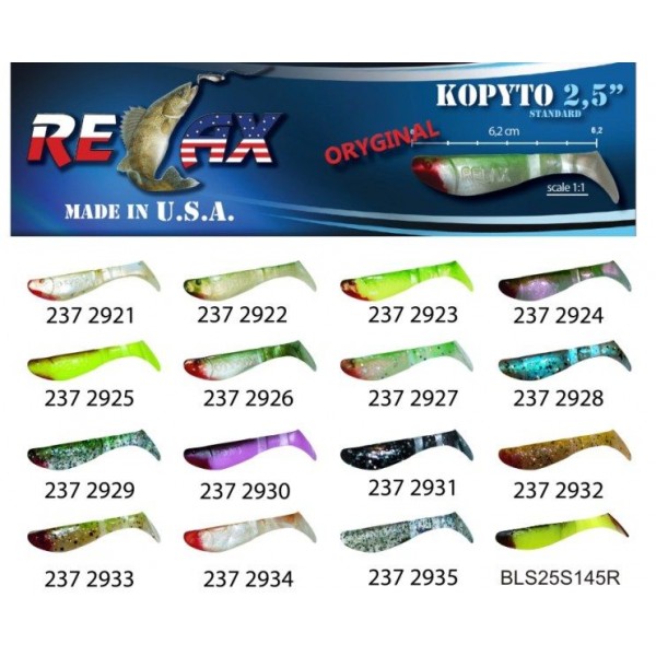 RELAX kopyto RK 2,5 (6,2cm) cena 1ks/bal10ks farba 2922