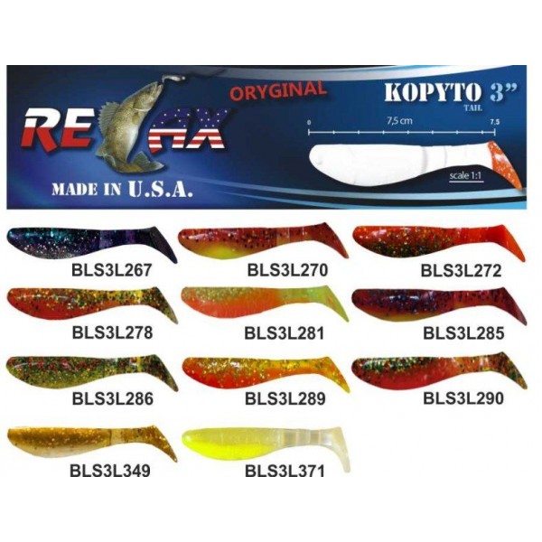 RELAX kopyto RK3-7,5cm - prívlačová nástraha 10ks farba L349 - cena za 1ks