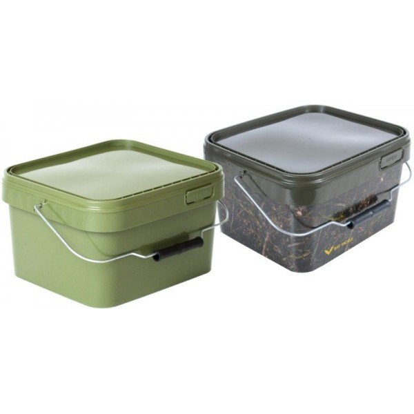 Rybárske vedro s vrchnákom 5l / 25,5x15x22cm Prírodný vzor 5l