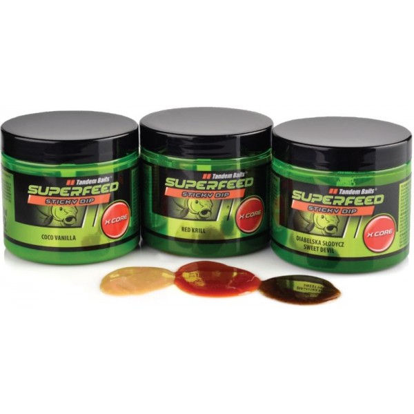 SuperFeed X Core Sticky Dip 100ml - Tandem Baits Sexy Peach