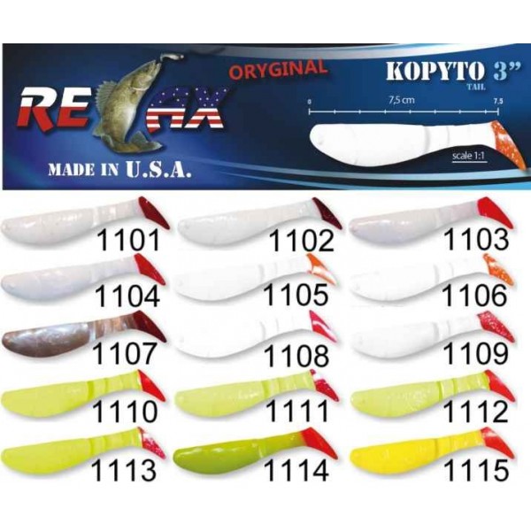 RELAX kopyto RK3-7,5cm - prívlačová nástraha -bal.10ks farba 1105 - cena za 1ks