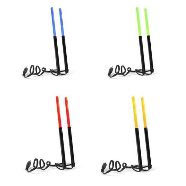 Držiak prútu - svietiaci - výška 15cm Žltá LED
